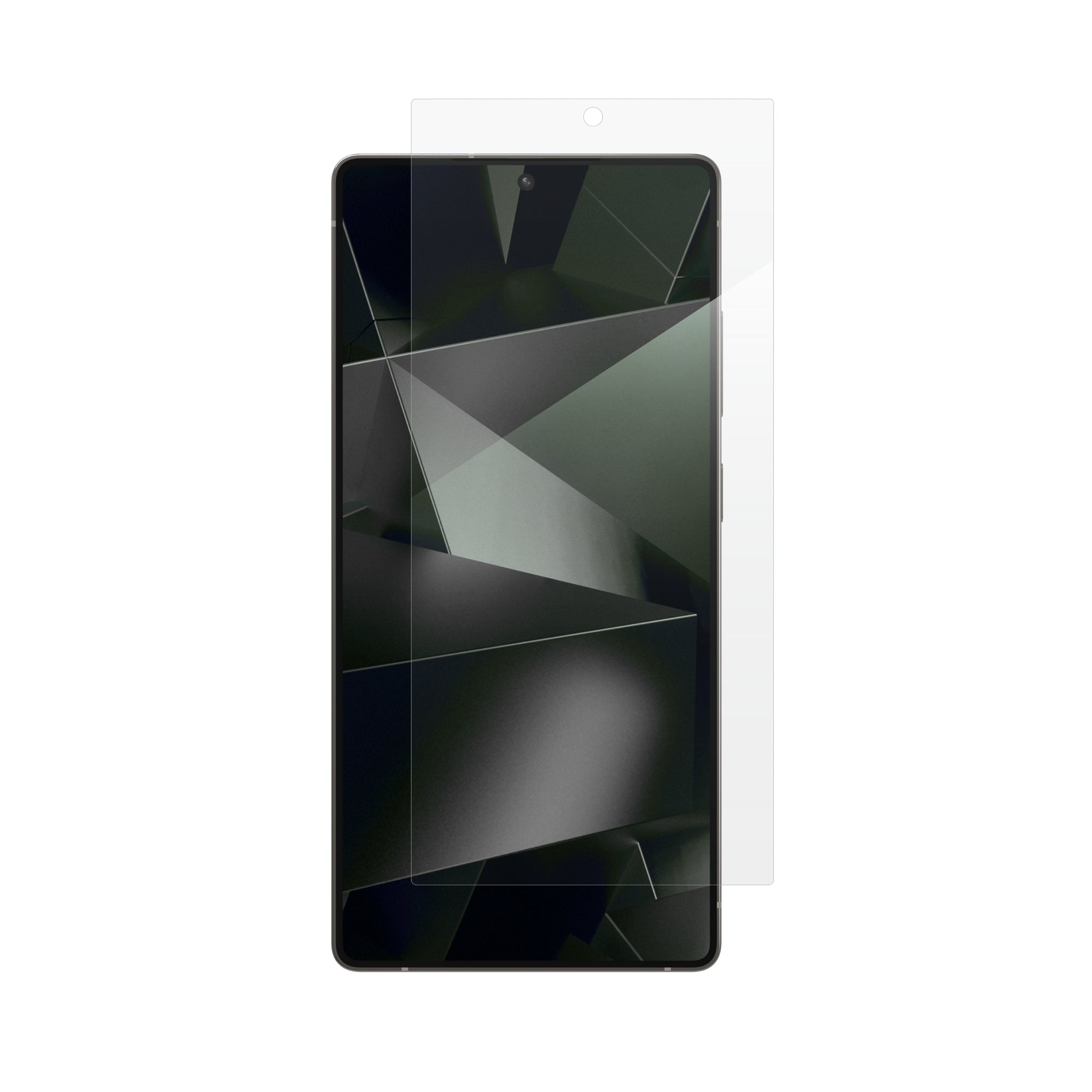 A clear glass screen protector for the Samsung Galaxy S series displayed on a plain background.