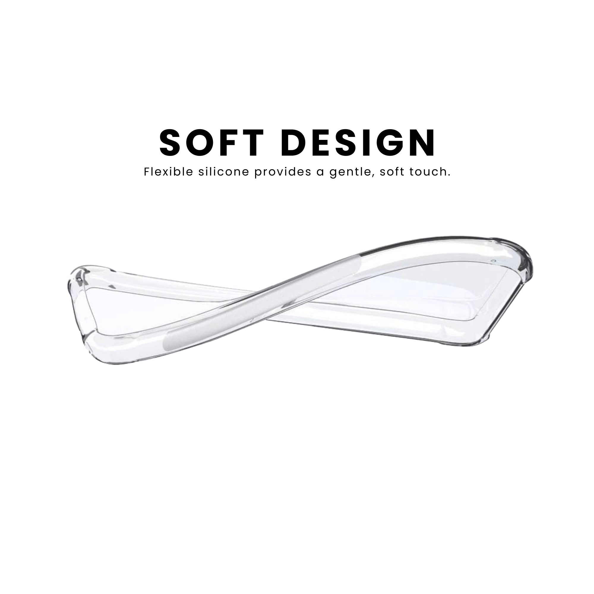 A clear Nokia phone case with a soft PC back, designed to protect the phone while maintaining visibility of the screen and ports.