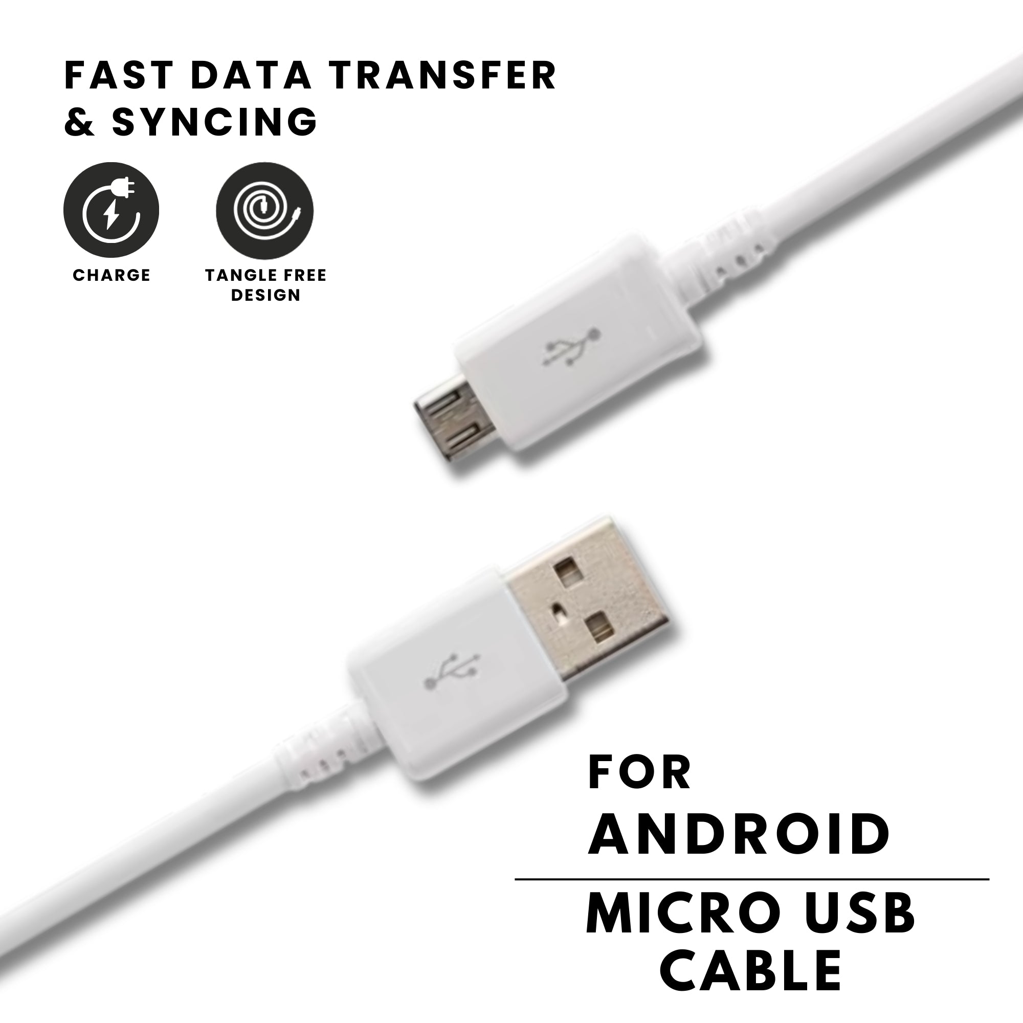 Original Samsung Micro USB Cable, Fast data transfer and syncing for android.