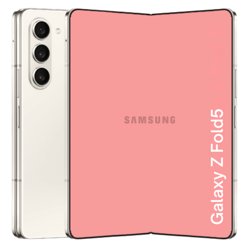 A Refurbished Samsung Galaxy Z Fold5 phone on a white background.