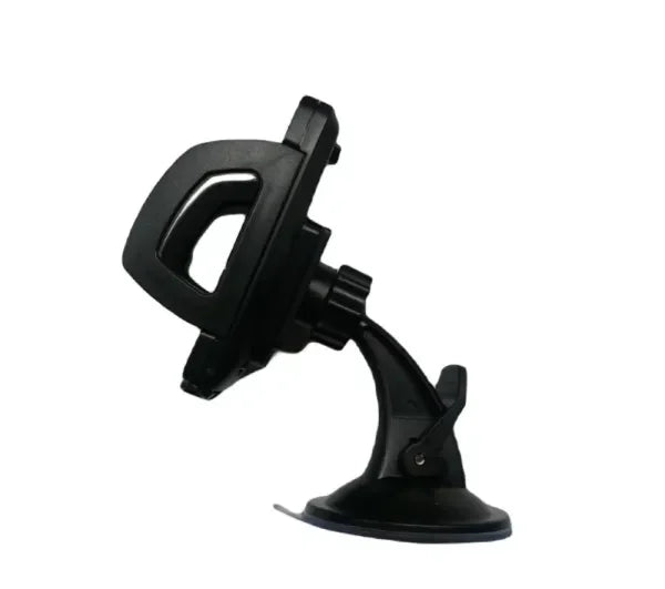 A black Vibe Speeder Phone Holder with a suction mount and adjustable holder arm.