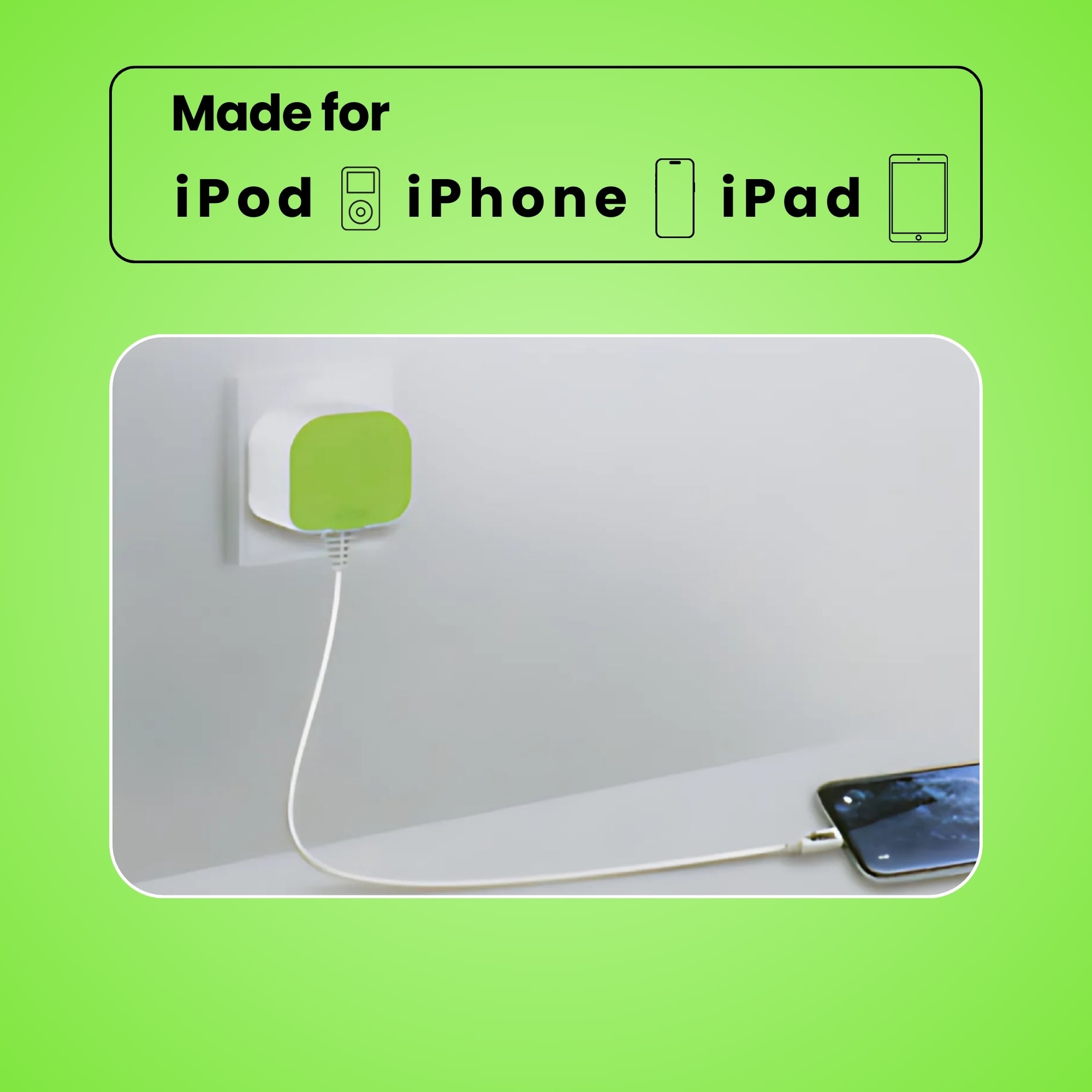 Vibe 1 Metre iPhone Fast Charging Cable and Plug for iPod, iPhone and iPad