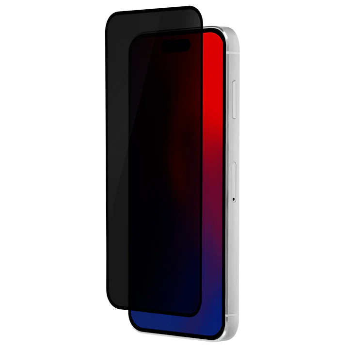 Tinted screen protector for iPhone 14 Pro, showing the protector to be applied on a phone screen.