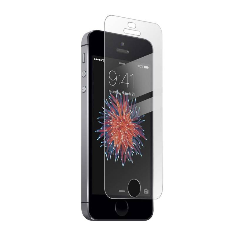An image showing a screen protector for an iPhone 5 SE 2016, displayed on a white background.