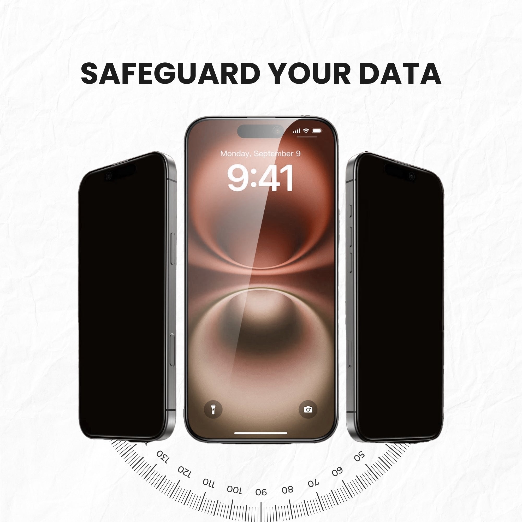 Tinted tempered glass screen protector for iPhone.