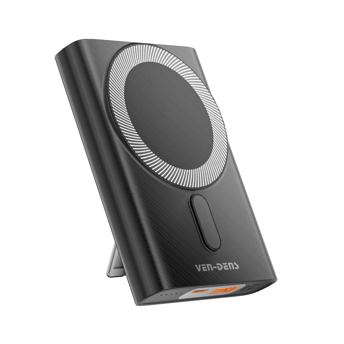 VEN-DENS VD-PB030 10000mAh magnetic wireless power bank with built-in phone stand and LED battery indicator