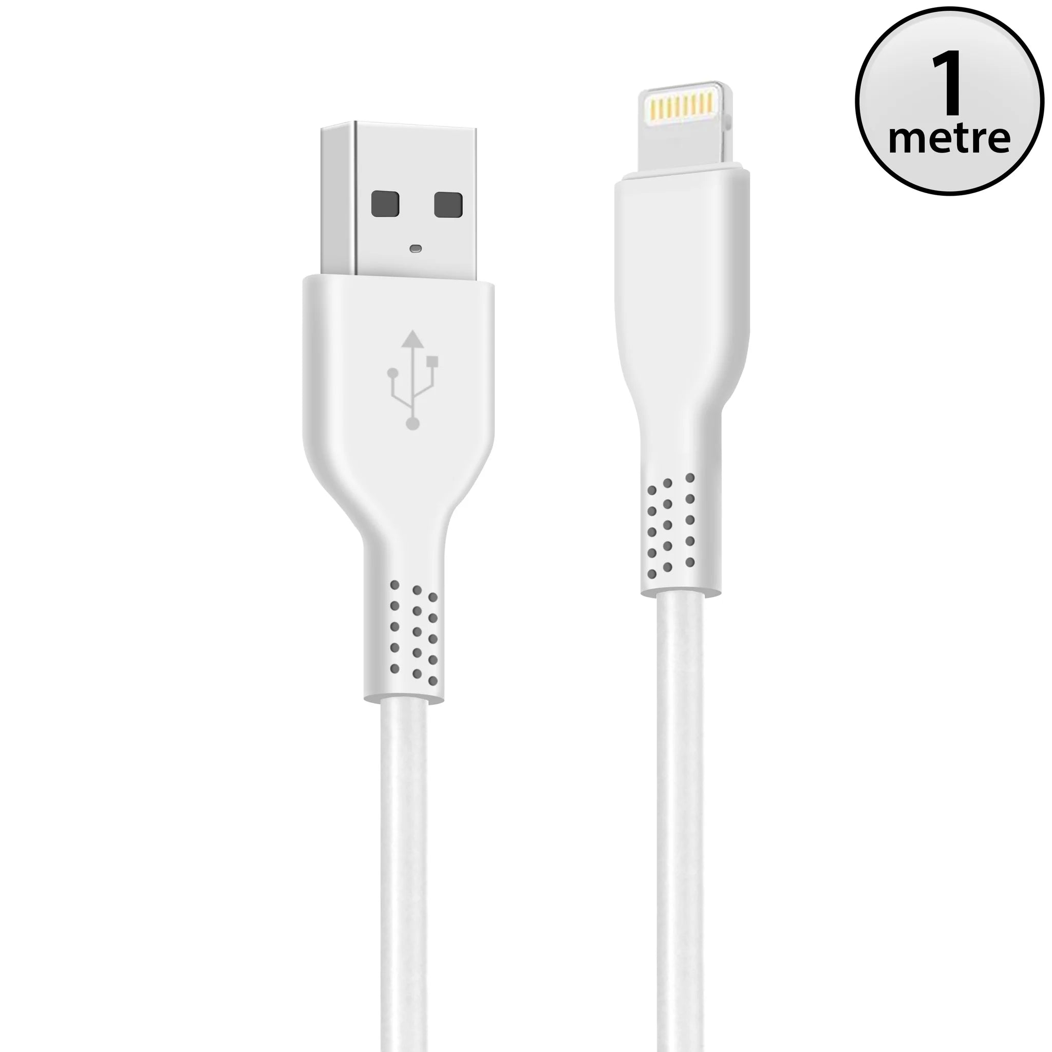 1 Metre iPhone USB Cable Charger Lead displayed over a white background