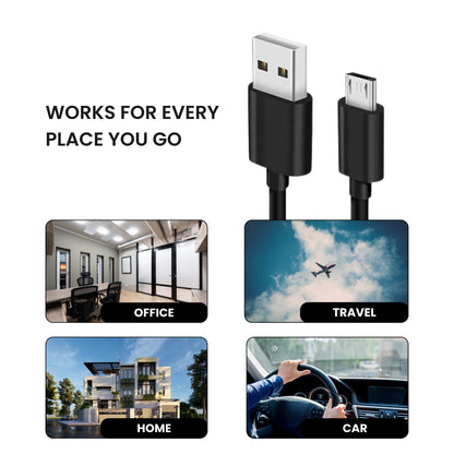 1m Micro USB To USB Charger Cable, for home, office and travel.