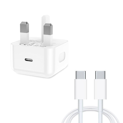 20W Fast USB-C Charger & Cable (For Your Device)