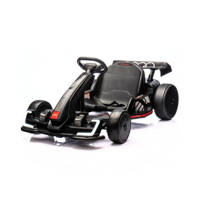 Black 24V ApexDrift Audi electric drift go kart for kids with 24V battery and sporty racing design