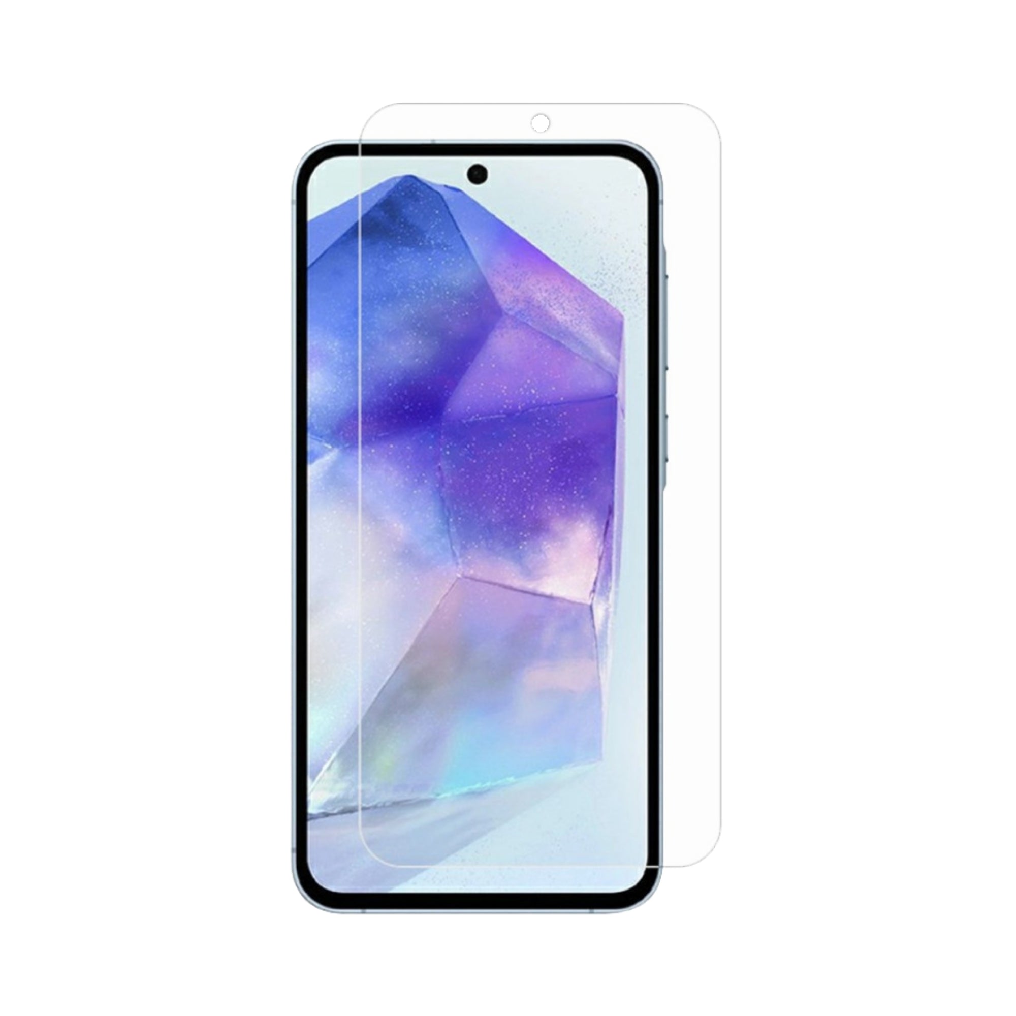 A glass screen protector for all Samsung A Series smartphones, displayed on a plain background.