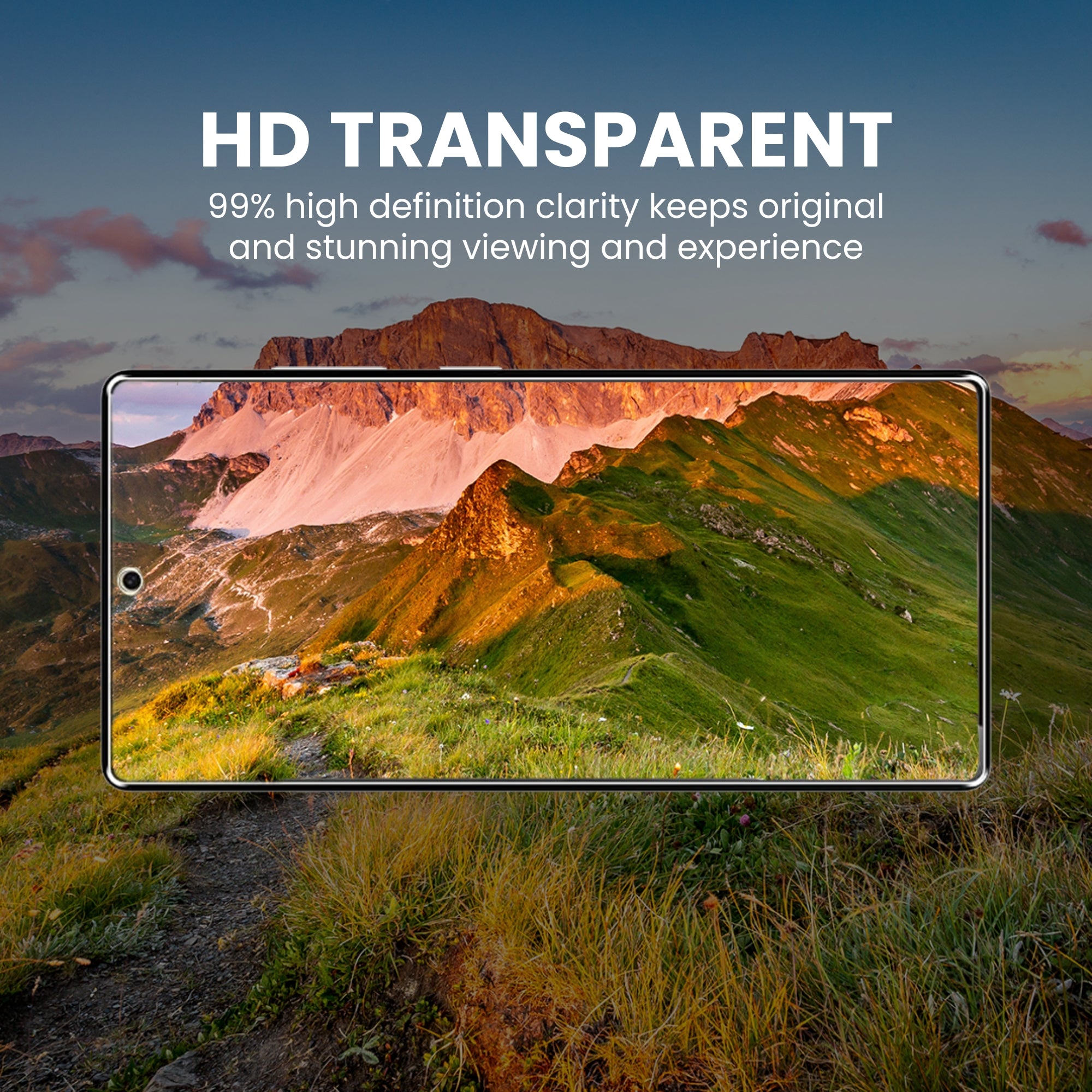 A clear glass screen protector for the Samsung Galaxy S series with HD screen clarity.