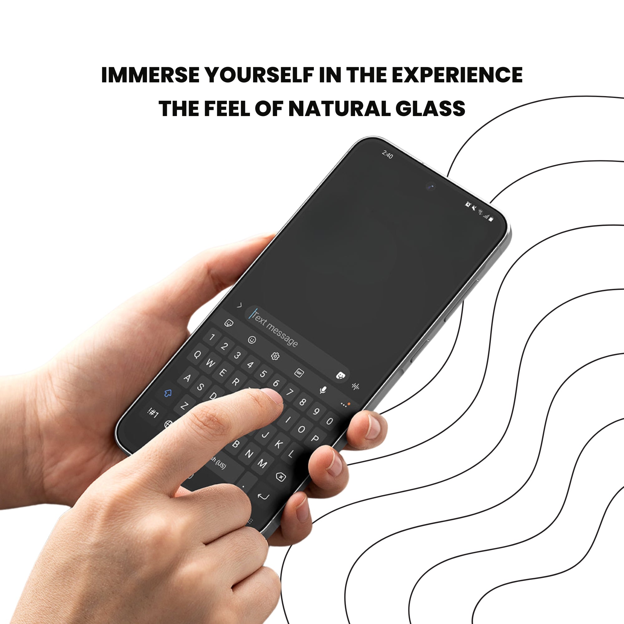 A glass screen protector for all Samsung A Series smartphones, displayed on a plain background.