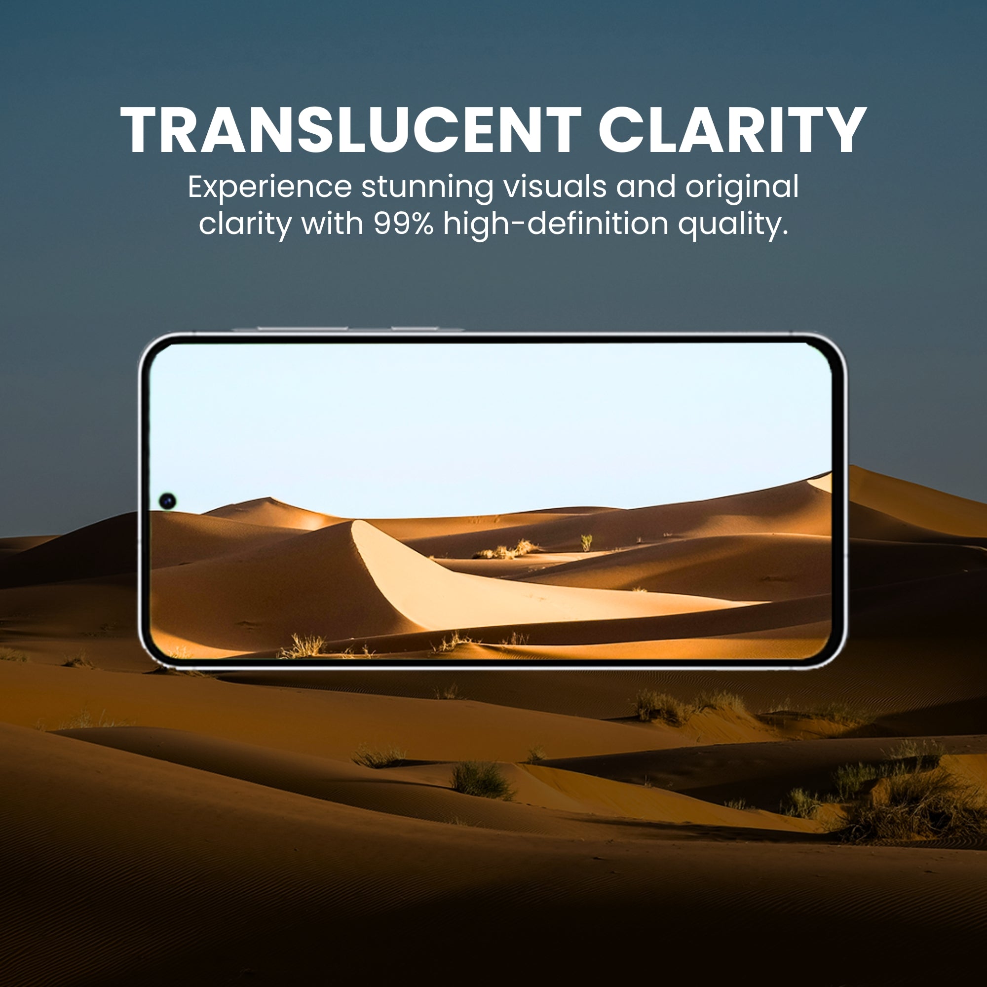 A glass screen protector for all Samsung A Series smartphones with translucent clarity.