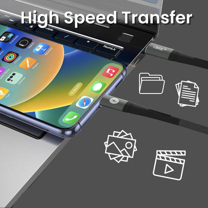 Core Braided Grey 1.5 Metre Charging Cable for iPhone and iPad