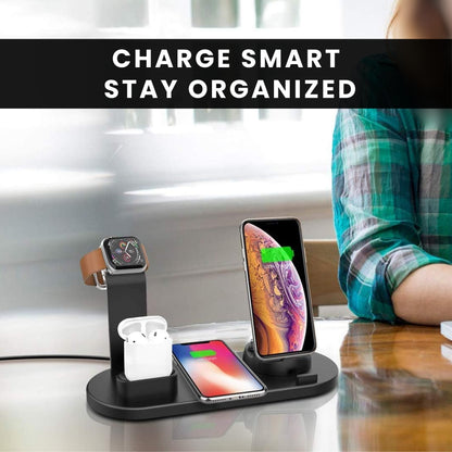 Four-In-One Multi Function Charging Stand (Charge smart and stay organized)