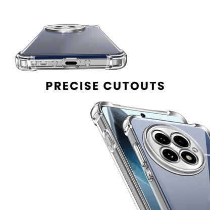 A clear, flexible and adaptable plastic back cover case for all OnePlus smartphones with a camera cutout on the top left.