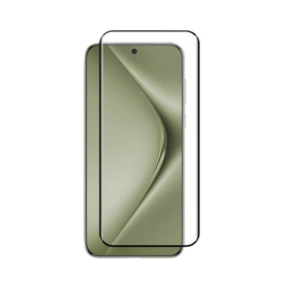 A clear tempered glass screen protector for all Huawei smartphone models, displayed over a white background.