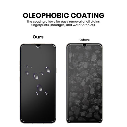 A clear tempered glass screen protector for all Nokia smartphone models, showing different oleophobic coated protectors.