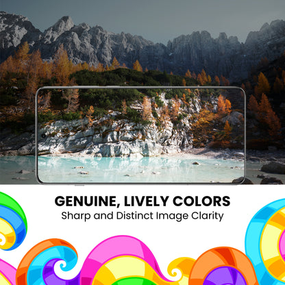 A clear tempered glass screen protector for all OnePlus smartphones with genuine and lively colors display with the protector on.