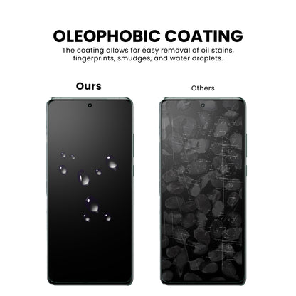 A clear tempered glass screen protector for all Huawei smartphone models, displayed over a white background.