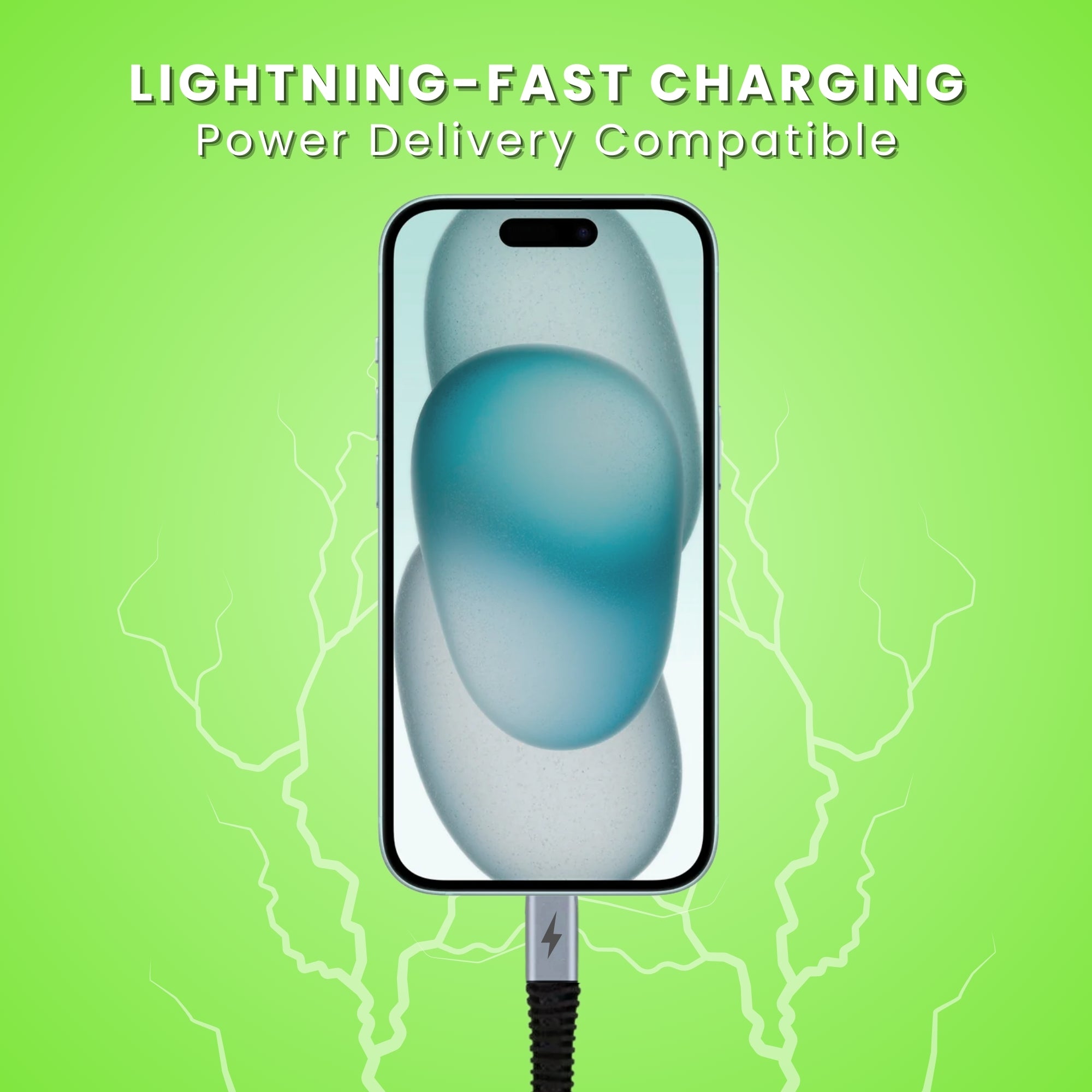 Vibe 3 Metre iPhone Lightning Charging Cable For iPhones and iPads