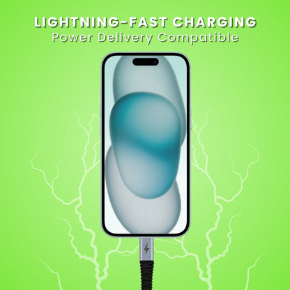 Vibe 3 Metre iPhone Lightning Charging Cable For iPhones and iPads