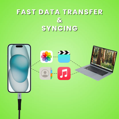 Vibe 3 Metre iPhone Lightning Charging Cable For iPhones and iPads