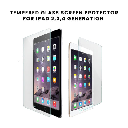 A clear screen protector for the iPad 2nd, 3rd & 4th Generation, displayed on a plain background.