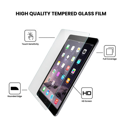 A high quality clear tempered glass screen protector for the iPad 2nd, 3rd & 4th Generation, displayed on a plain background.