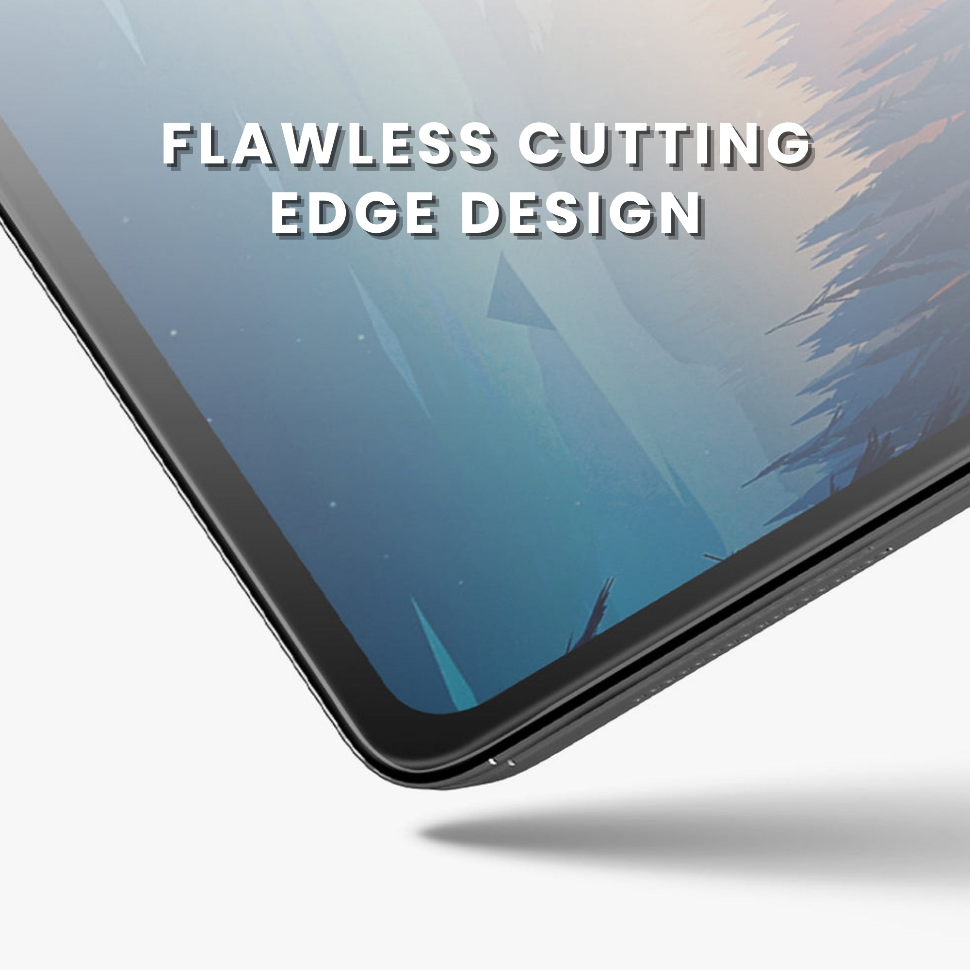A clear tempered glass screen protector for the iPad Pro, displayed on a white background.