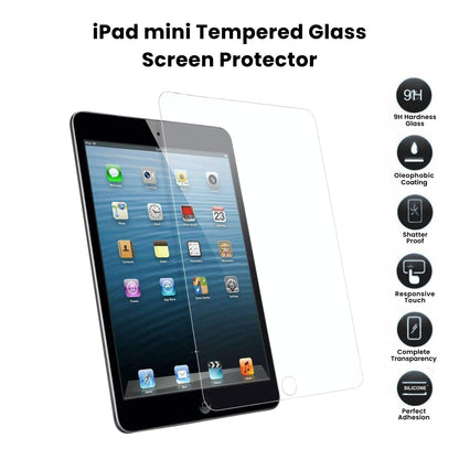 A screen protector for iPad Mini 2 with a clear appearance, displayed on a plain background.