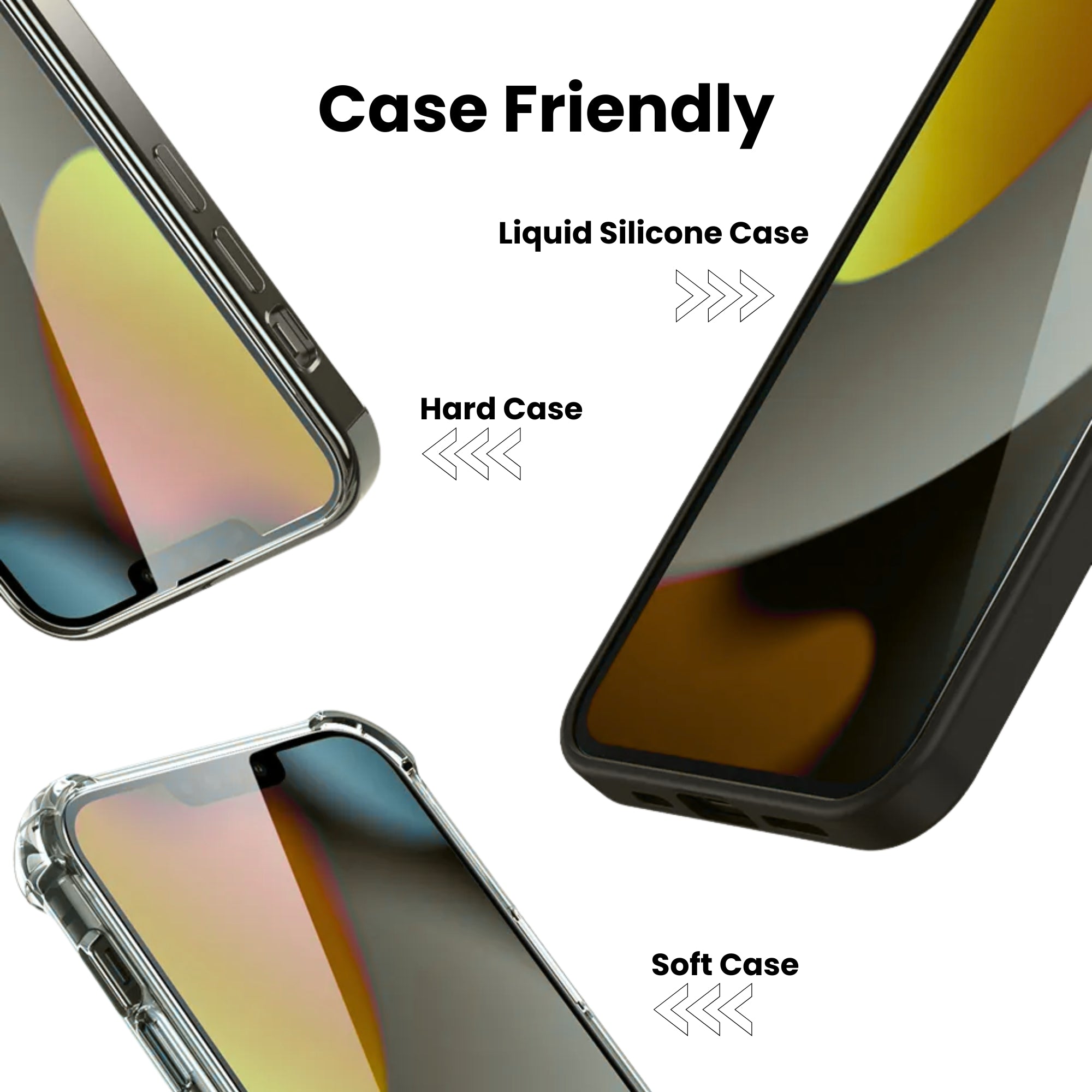 A tempered iPhone screen protector with comprehensive protection and perfect fit with every case.