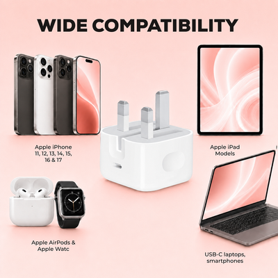 Original Apple 20W USB-C Power Adapter – iPhone Fast Charger Plug