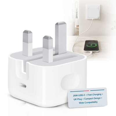 Original Apple 20W USB-C Power Adapter – iPhone Fast Charger Plug