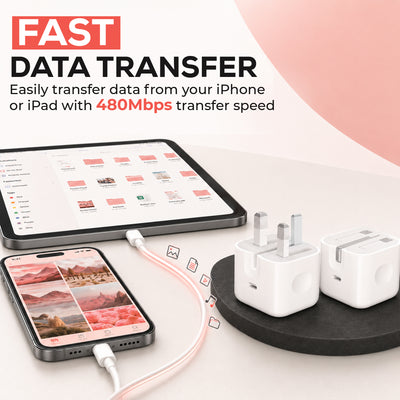 20W USB-C Fast Charger Plug – 2 Pack