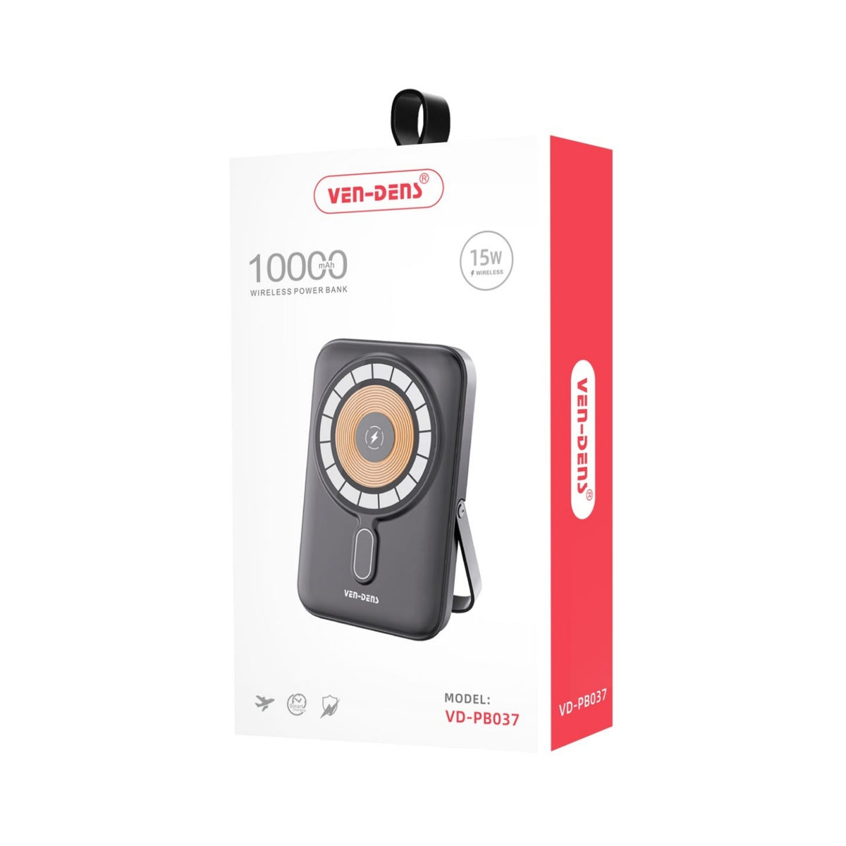 VEN-DENS VD-PB037 10000mAh 15W magnetic wireless power bank original retail packaging