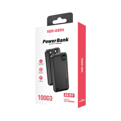 Original VEN-DENS VD-PB060 10000mAh 22.5W fast charging power bank retail packaging